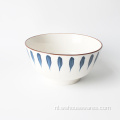 Nieuwe stijl pad afdrukken blauwe diner sets